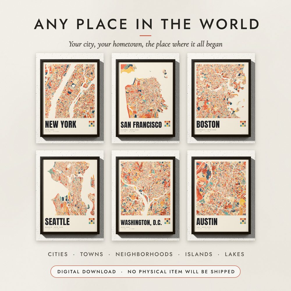 Mosaic City Map: examples for other places