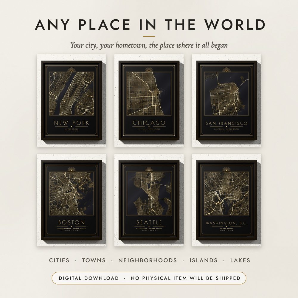 Art Deco City Map: examples for other places