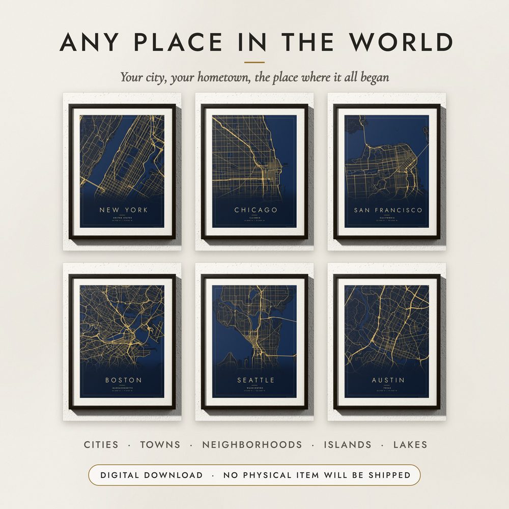 Minimalist City Map: examples for other places