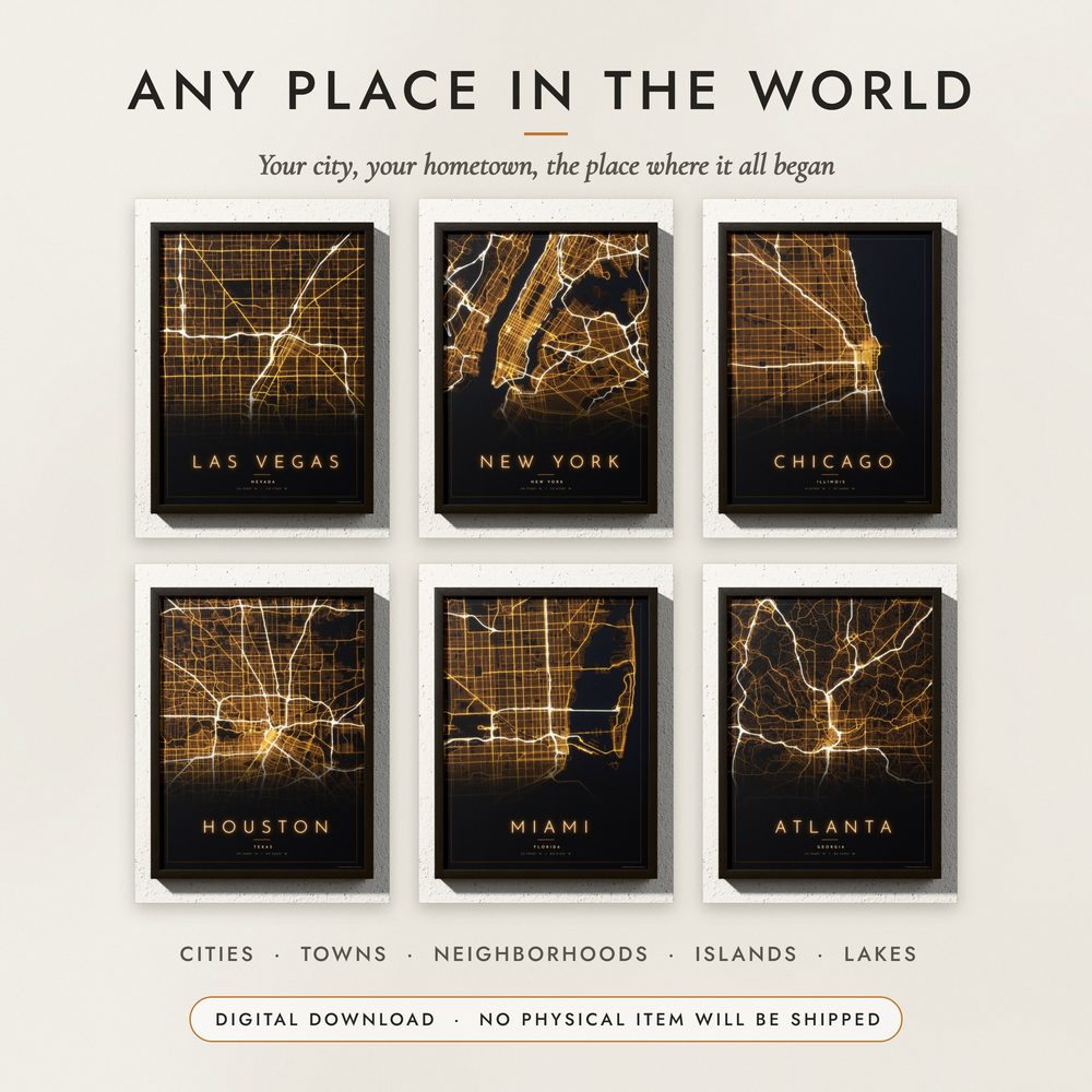 City Lights Map: examples for other places